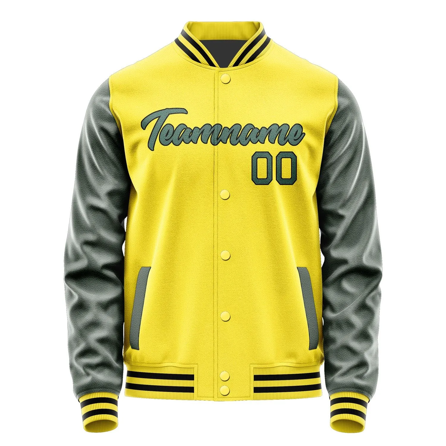 Custom Light Yellow Blue Green Jacket