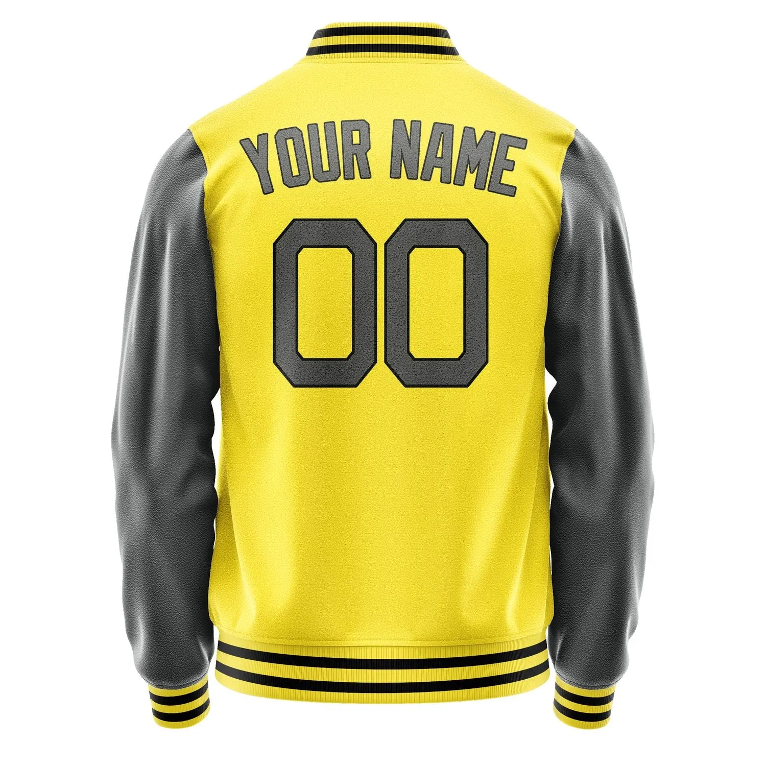 Custom Light Yellow Dark Grey Jacket