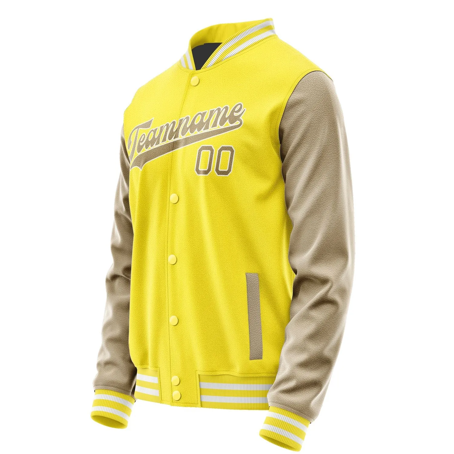 Custom Light Yellow Light Khaki Jacket