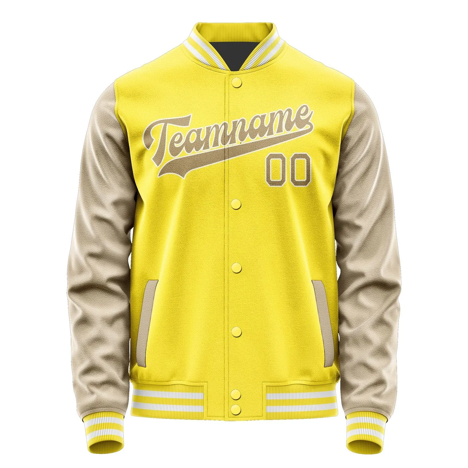 Custom Light Yellow Light Khaki Jacket