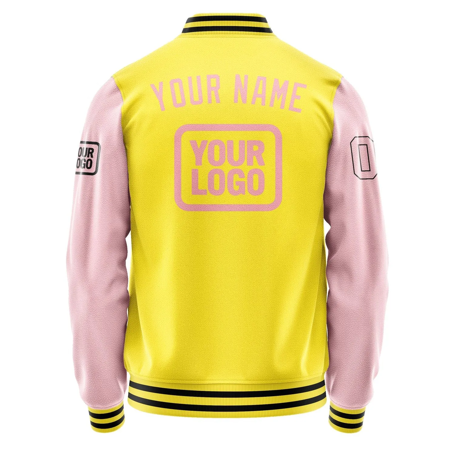 Custom Light Yellow Light Pink Jacket