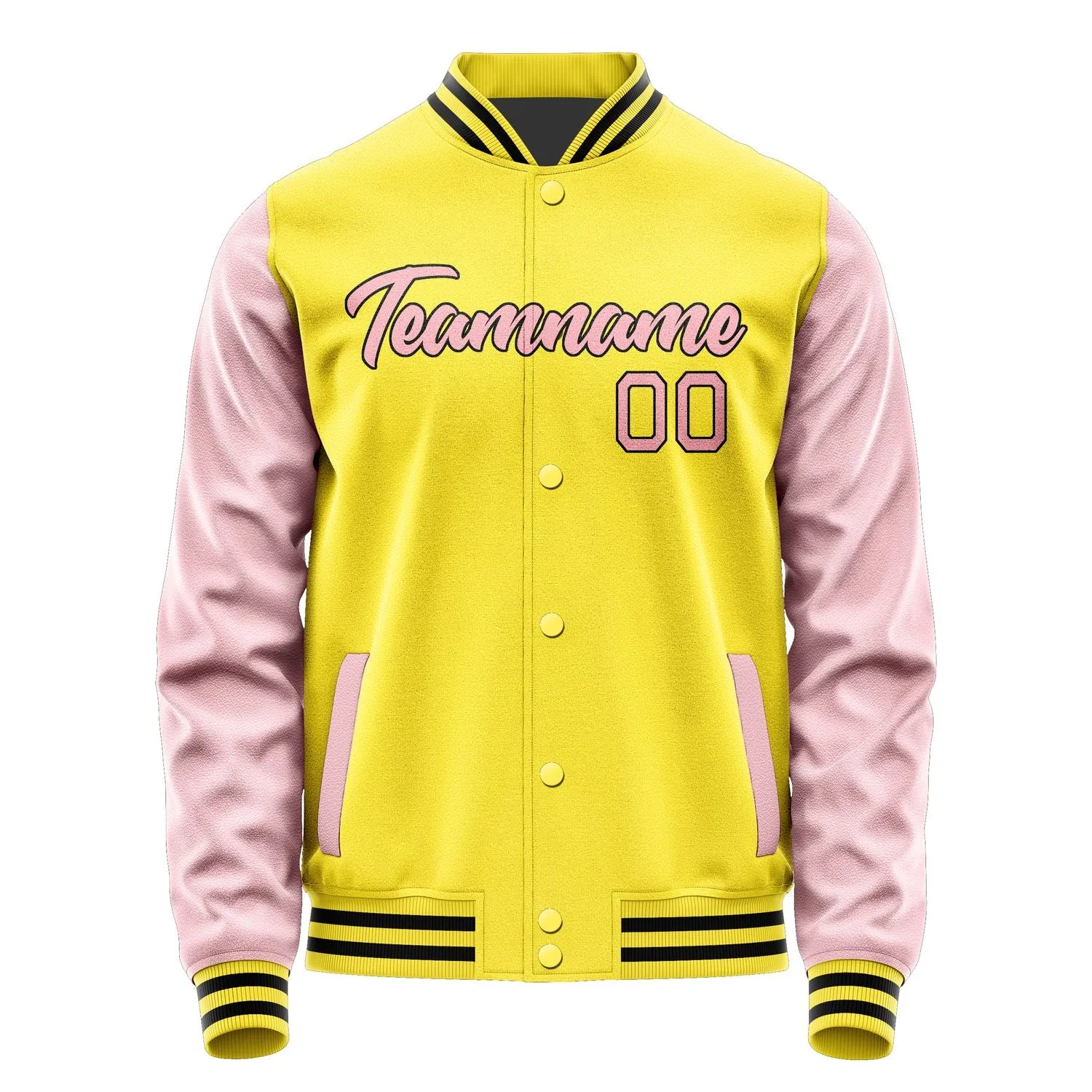 Custom Light Yellow Light Pink Jacket