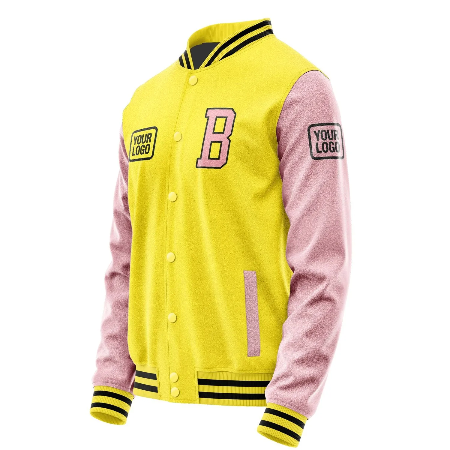 Custom Light Yellow Light Pink Jacket