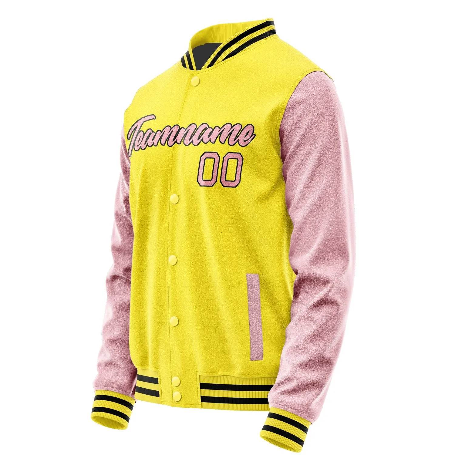 Custom Light Yellow Light Pink Jacket
