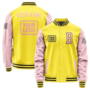 Custom Light Yellow Light Pink Jacket