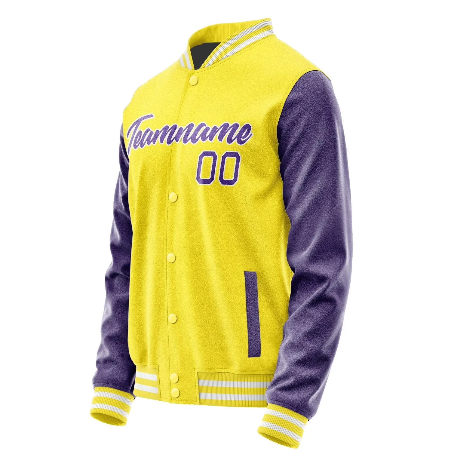 Custom Light Yellow Light Purple Jacket