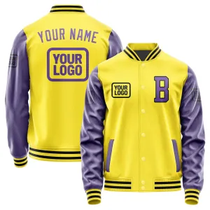 Custom Light Yellow Light Purple Jacket