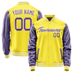 Custom Light Yellow Light Purple Jacket
