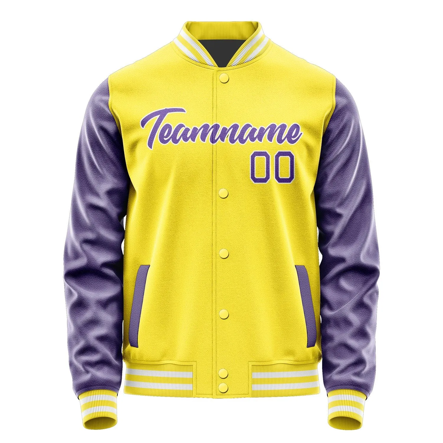 Custom Light Yellow Light Purple Jacket