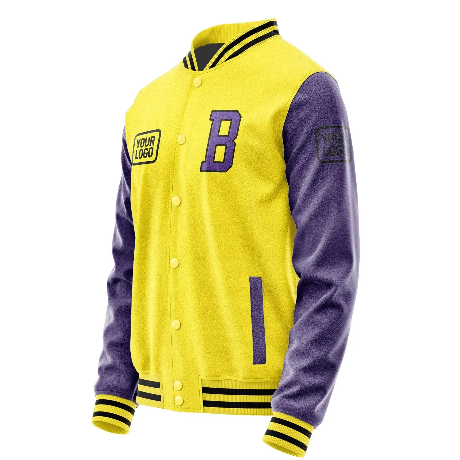 Custom Light Yellow Light Purple Jacket