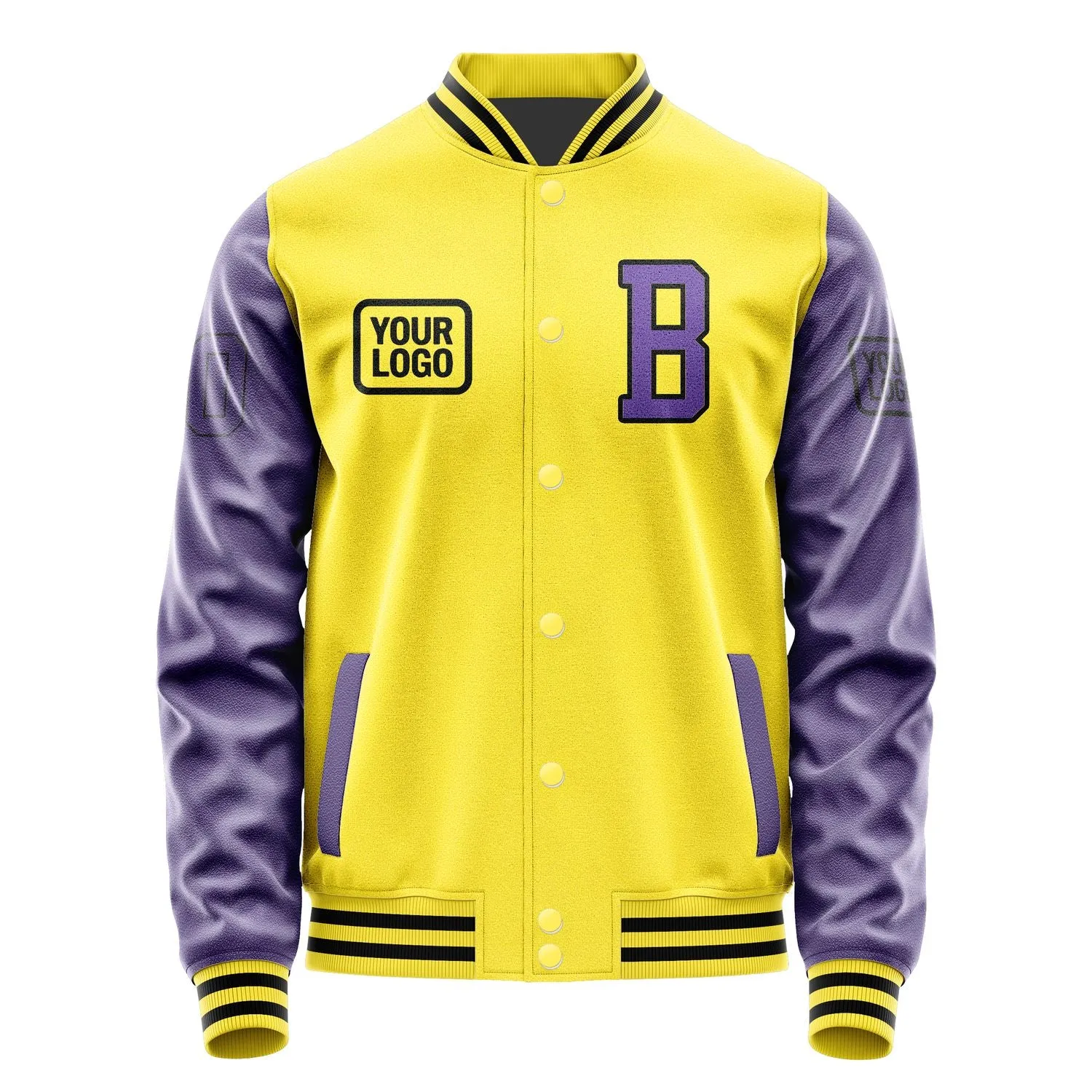 Custom Light Yellow Light Purple Jacket