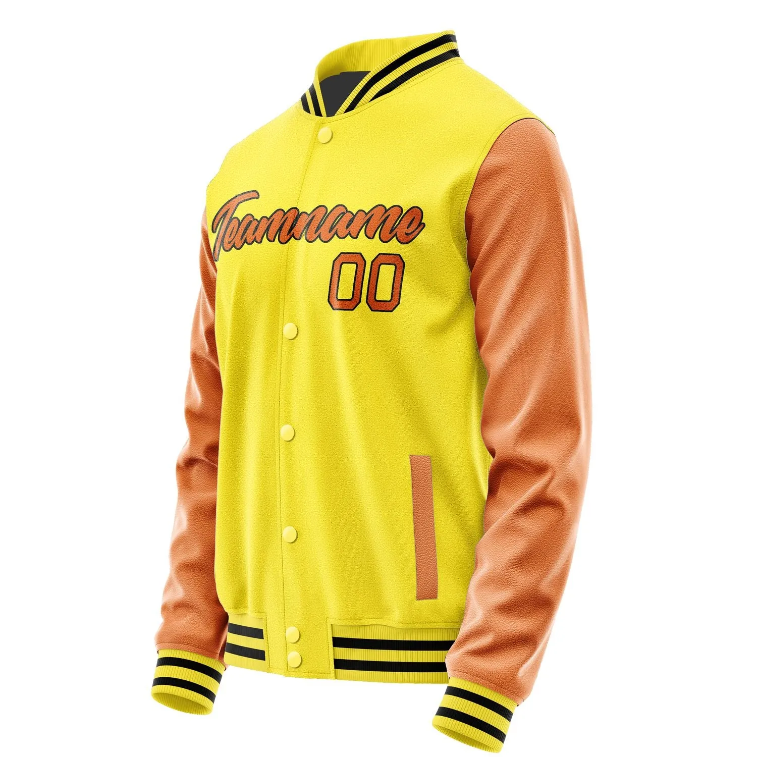 Custom Light Yellow Orange Jacket
