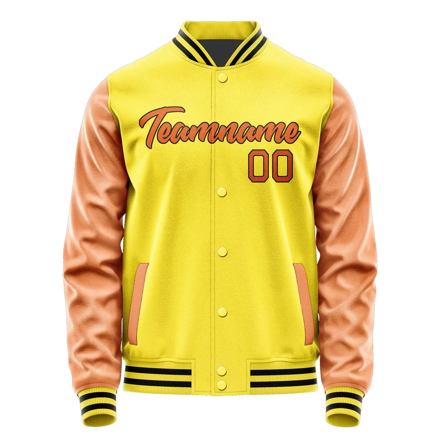 Custom Light Yellow Orange Jacket