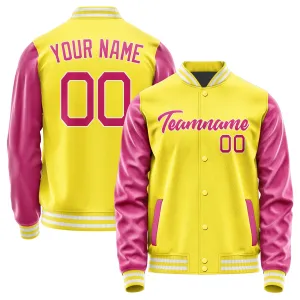 Custom Light Yellow Pink Jacket