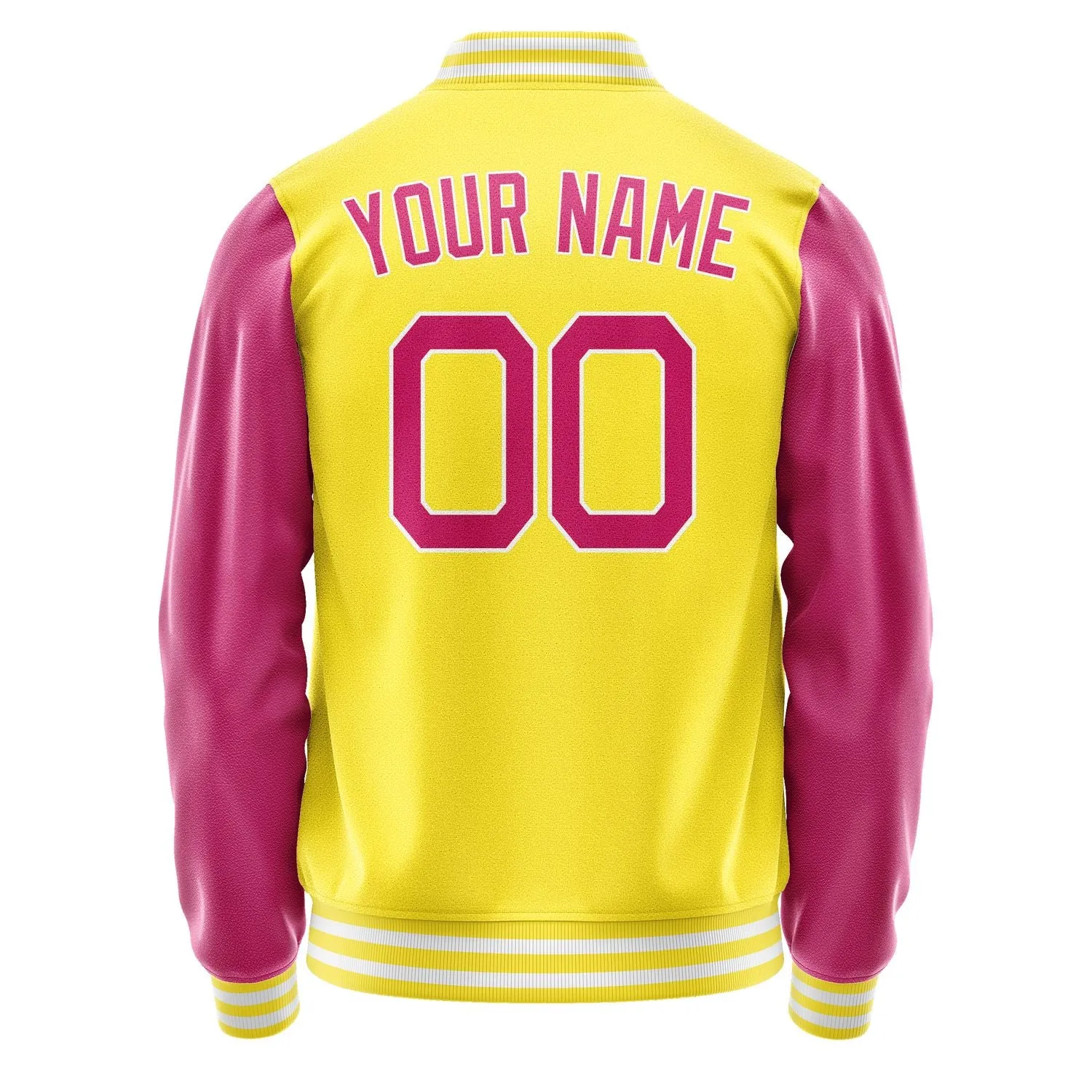 Custom Light Yellow Pink Jacket