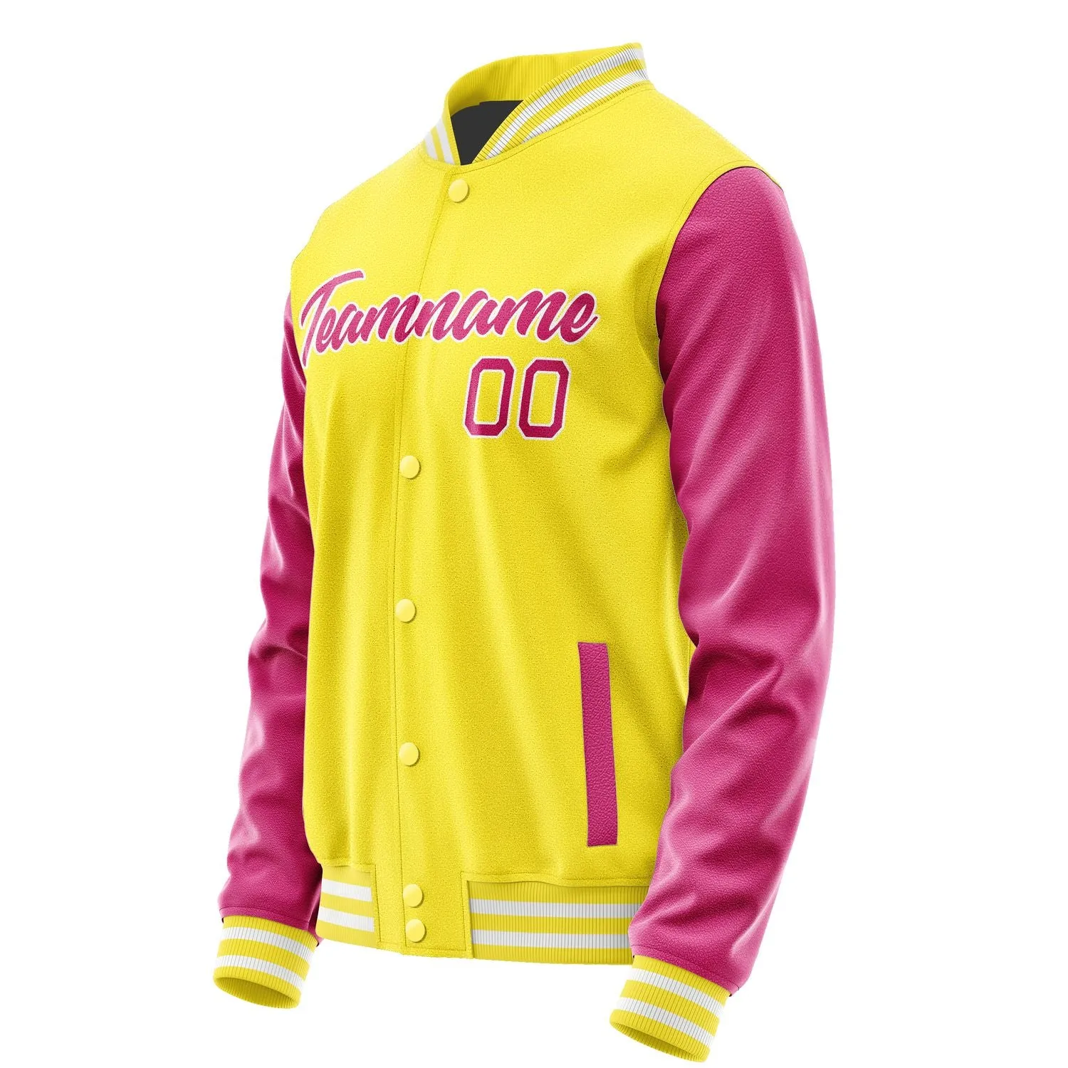Custom Light Yellow Pink Jacket