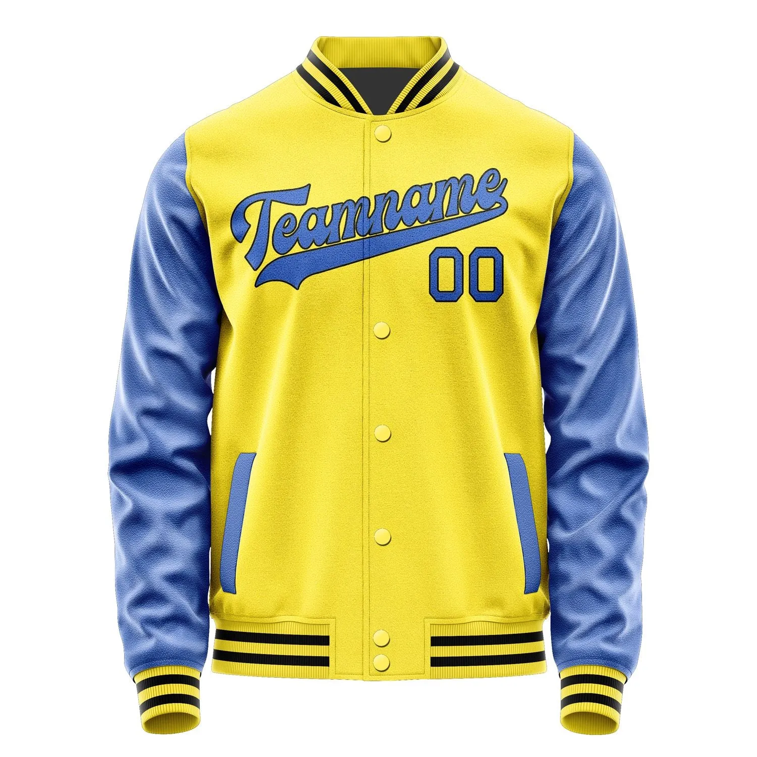 Custom Light Yellow Sky Blue Jacket