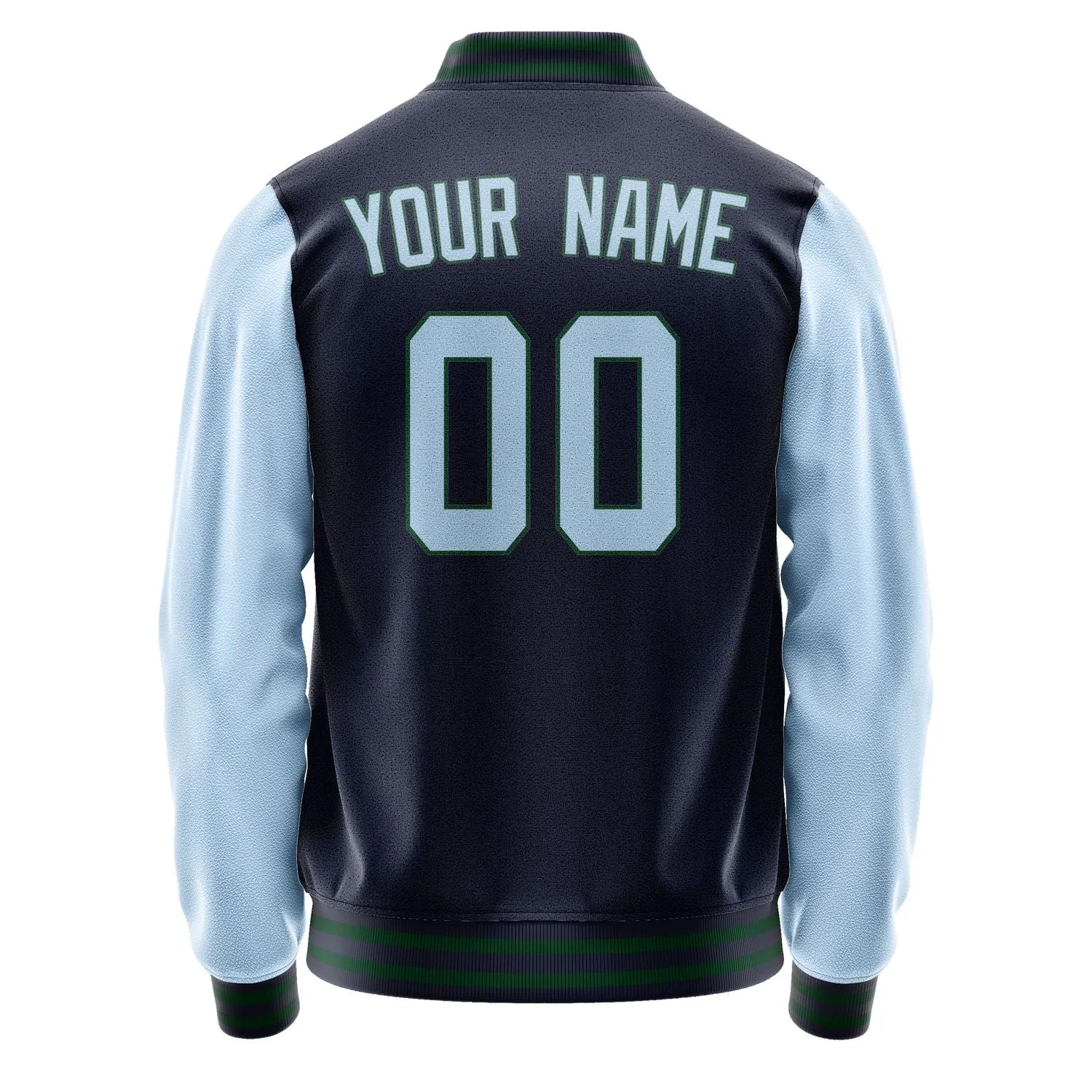 Custom Navy Light Blue Jacket