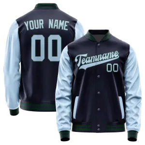 Custom Navy Light Blue Jacket