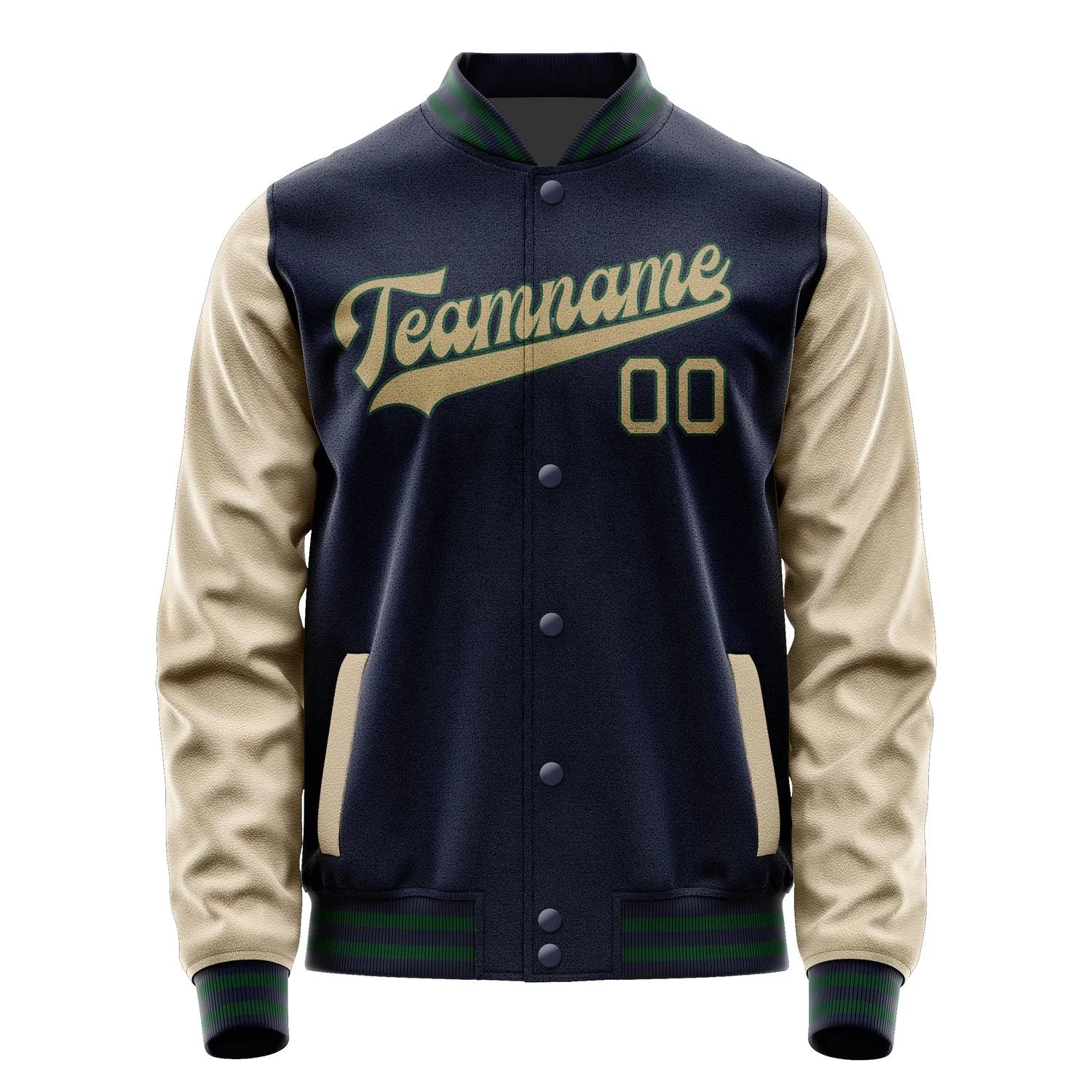 Custom Navy Light Khaki Jacket