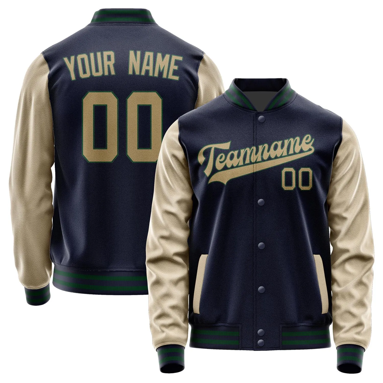 Custom Navy Light Khaki Jacket