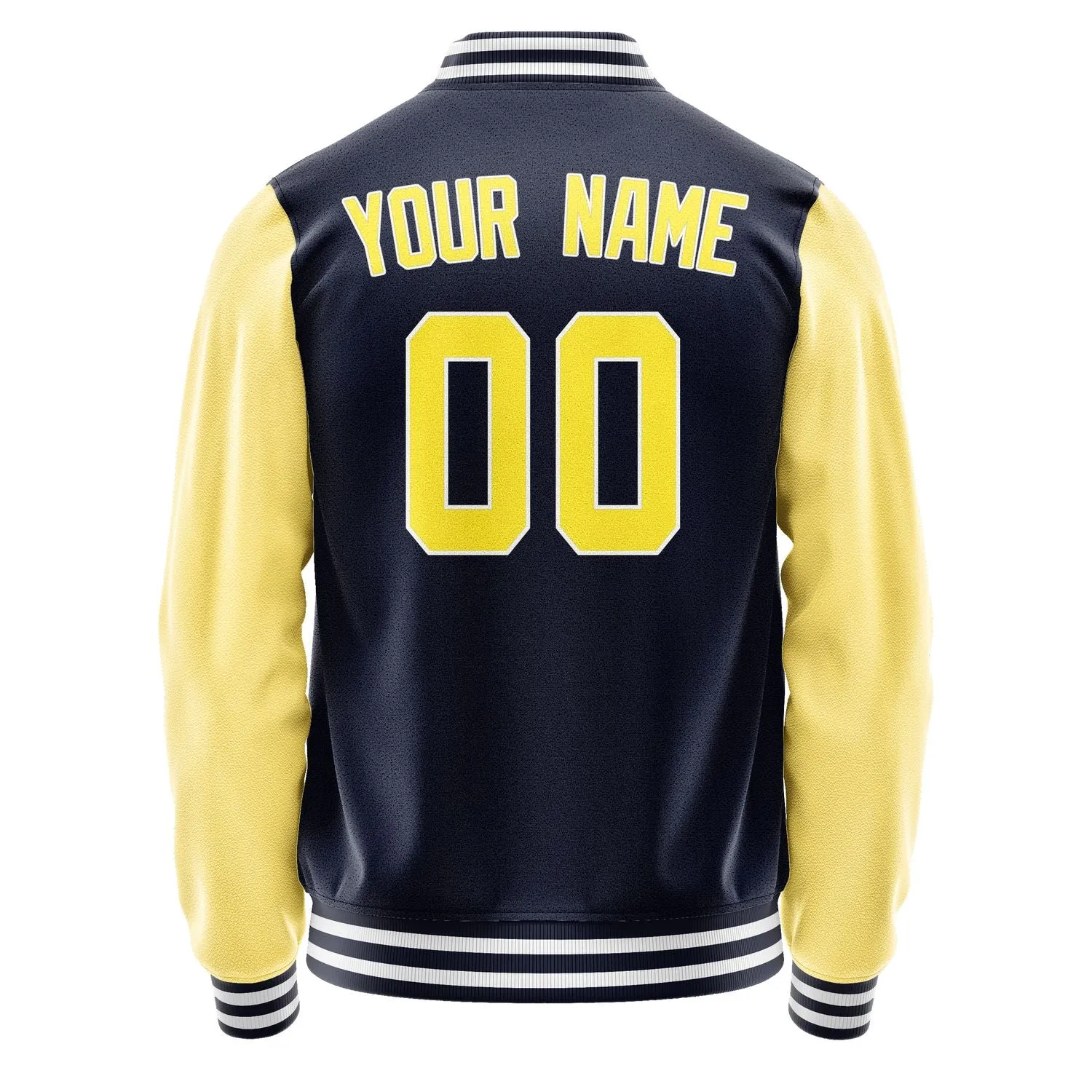 Custom Navy Light Yellow Jacket
