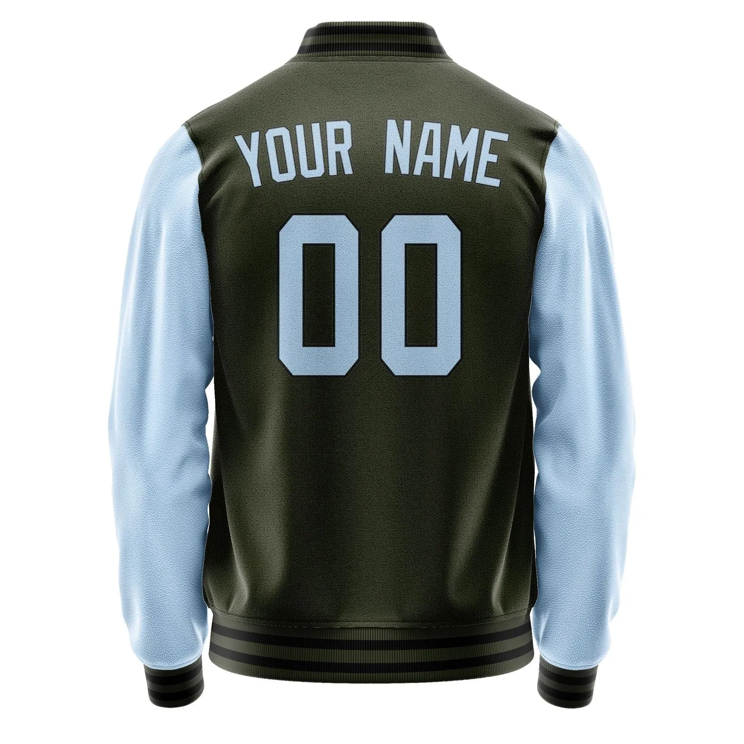 Custom Olive Light Blue Jacket