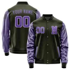 Custom Olive Light Purple Jacket