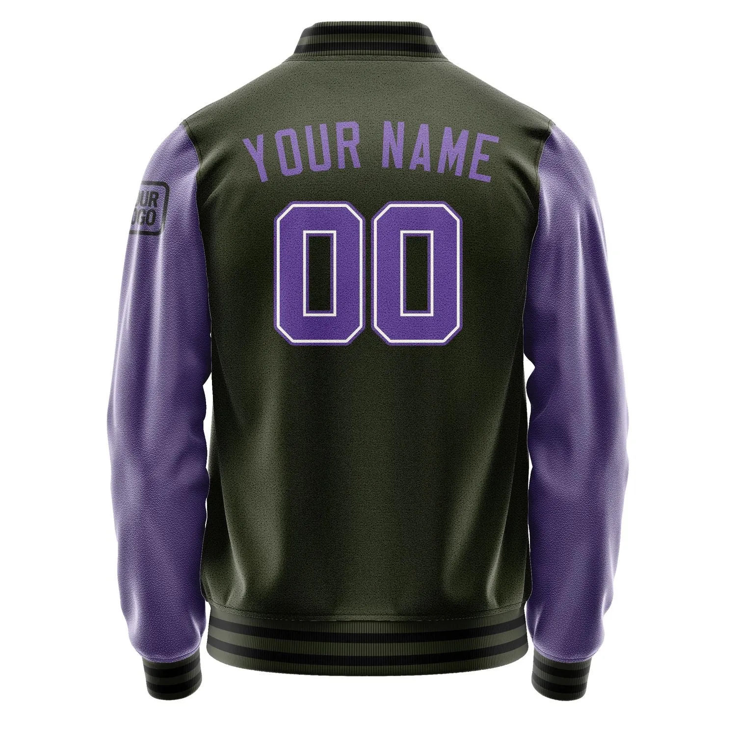 Custom Olive Light Purple Jacket