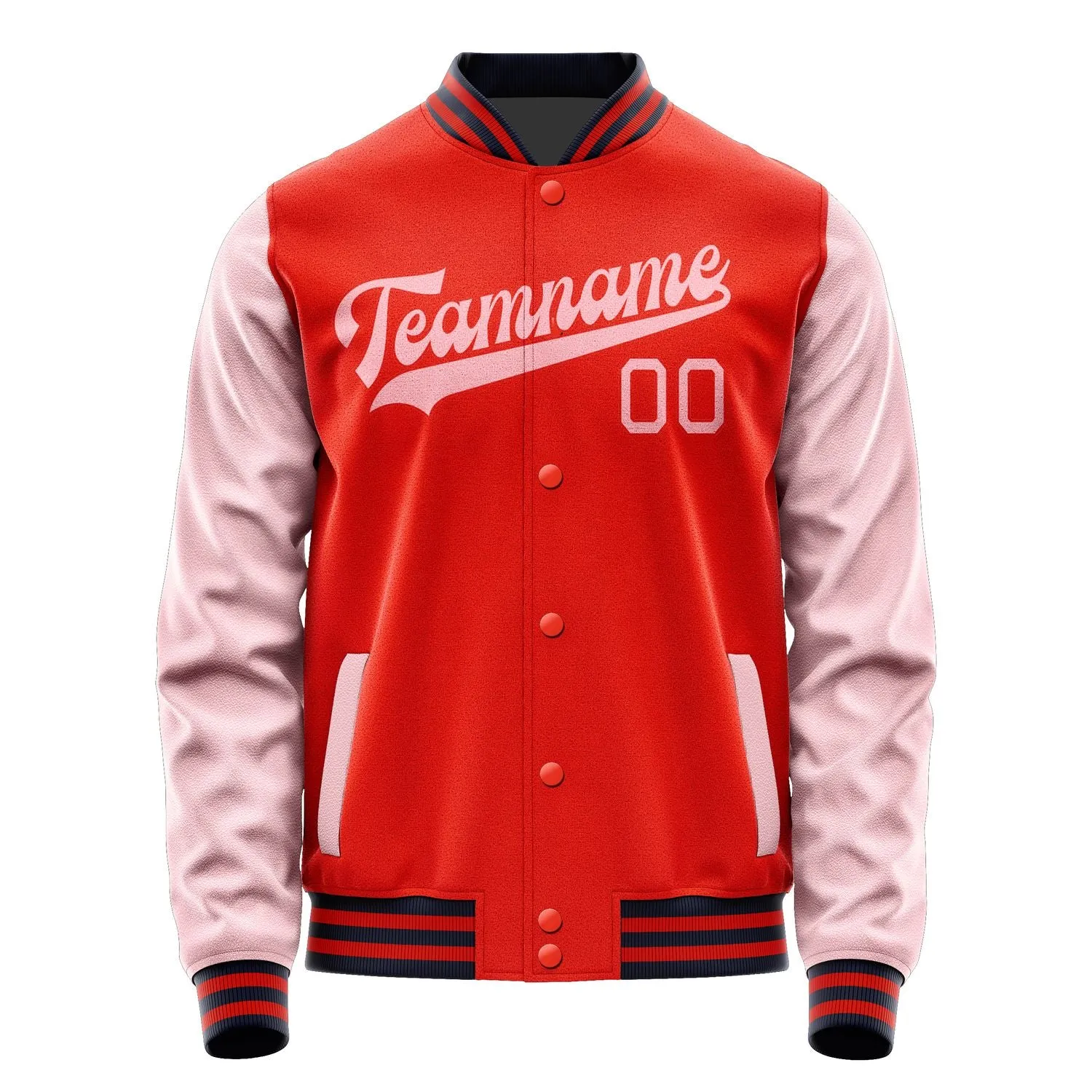 Custom Orange Red Light Pink Jacket