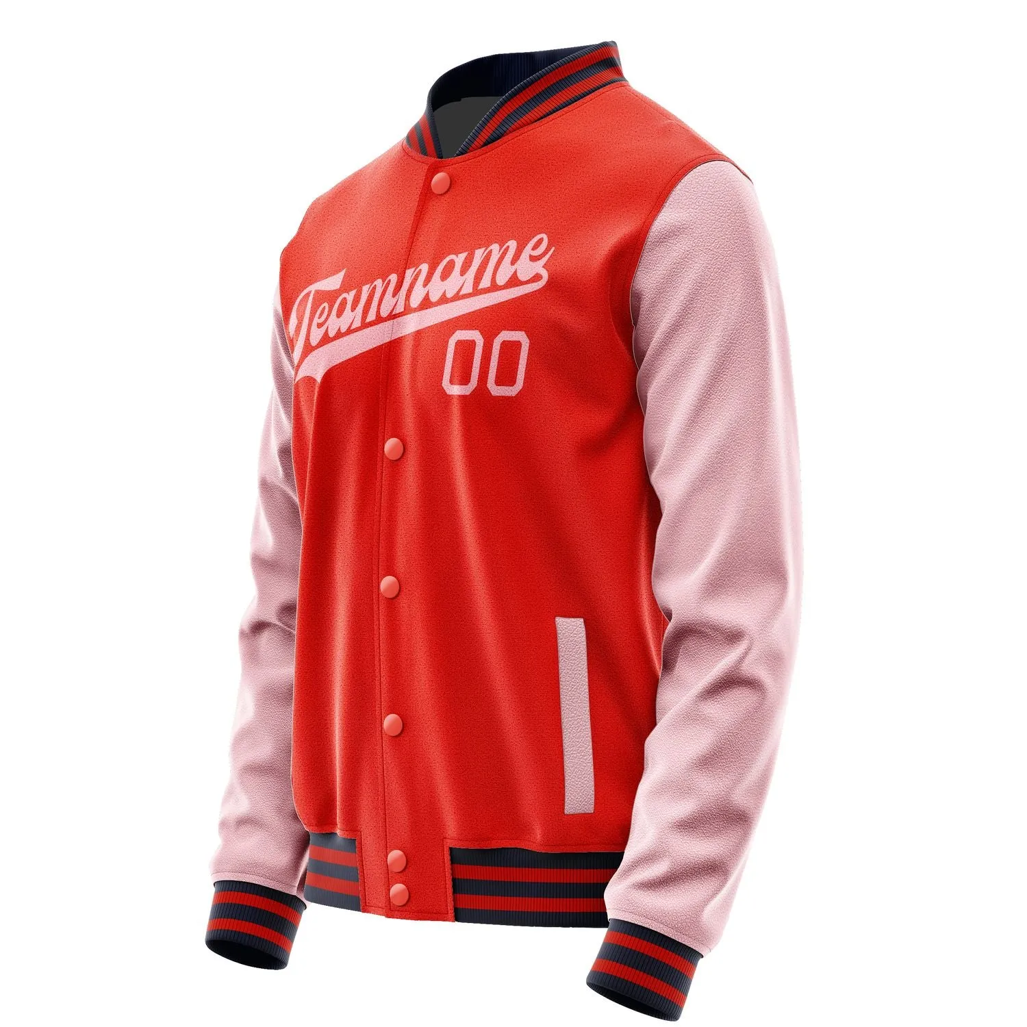 Custom Orange Red Light Pink Jacket