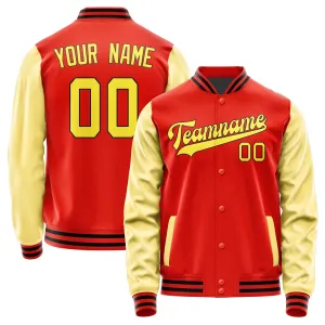 Custom Orange Red Light Yellow Jacket