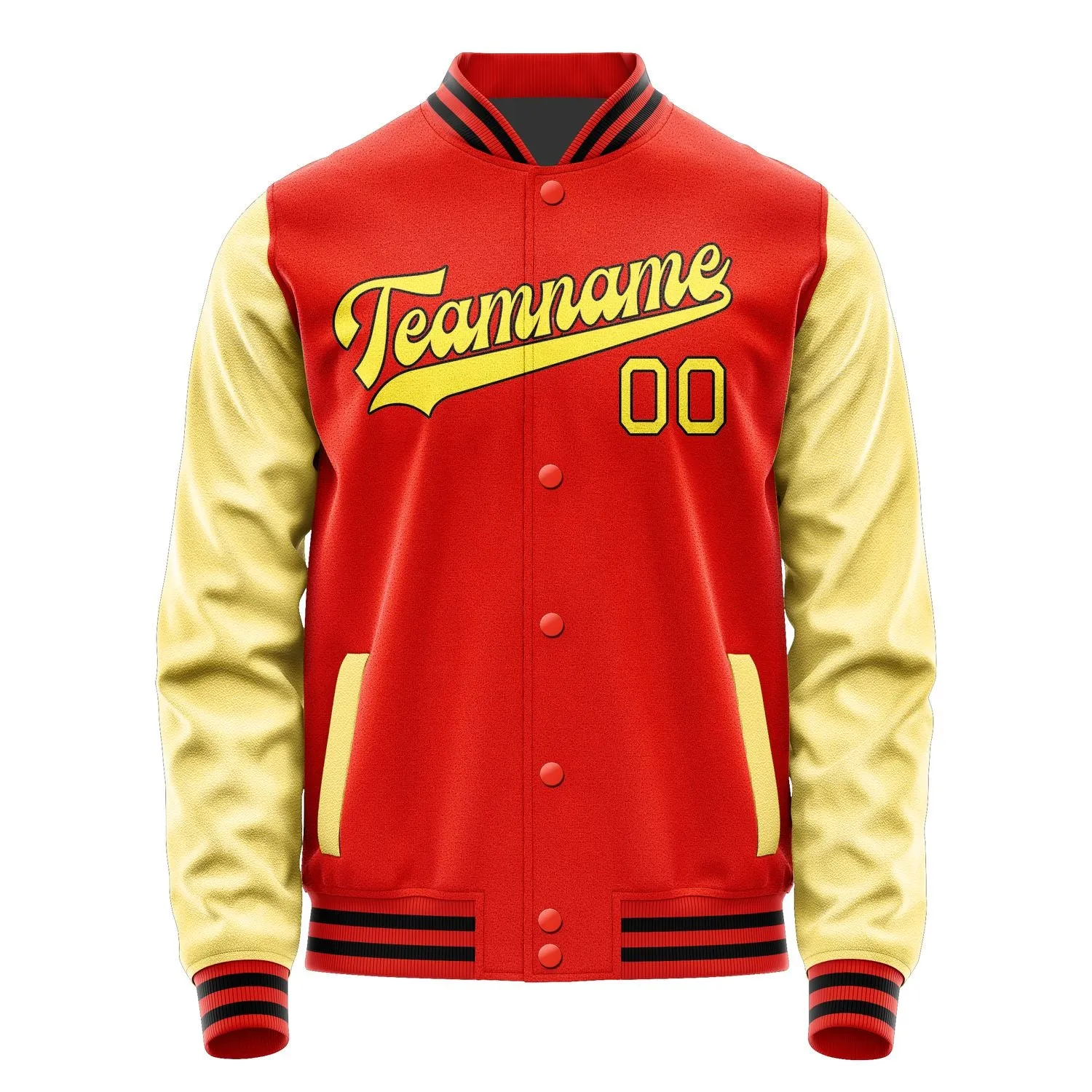 Custom Orange Red Light Yellow Jacket