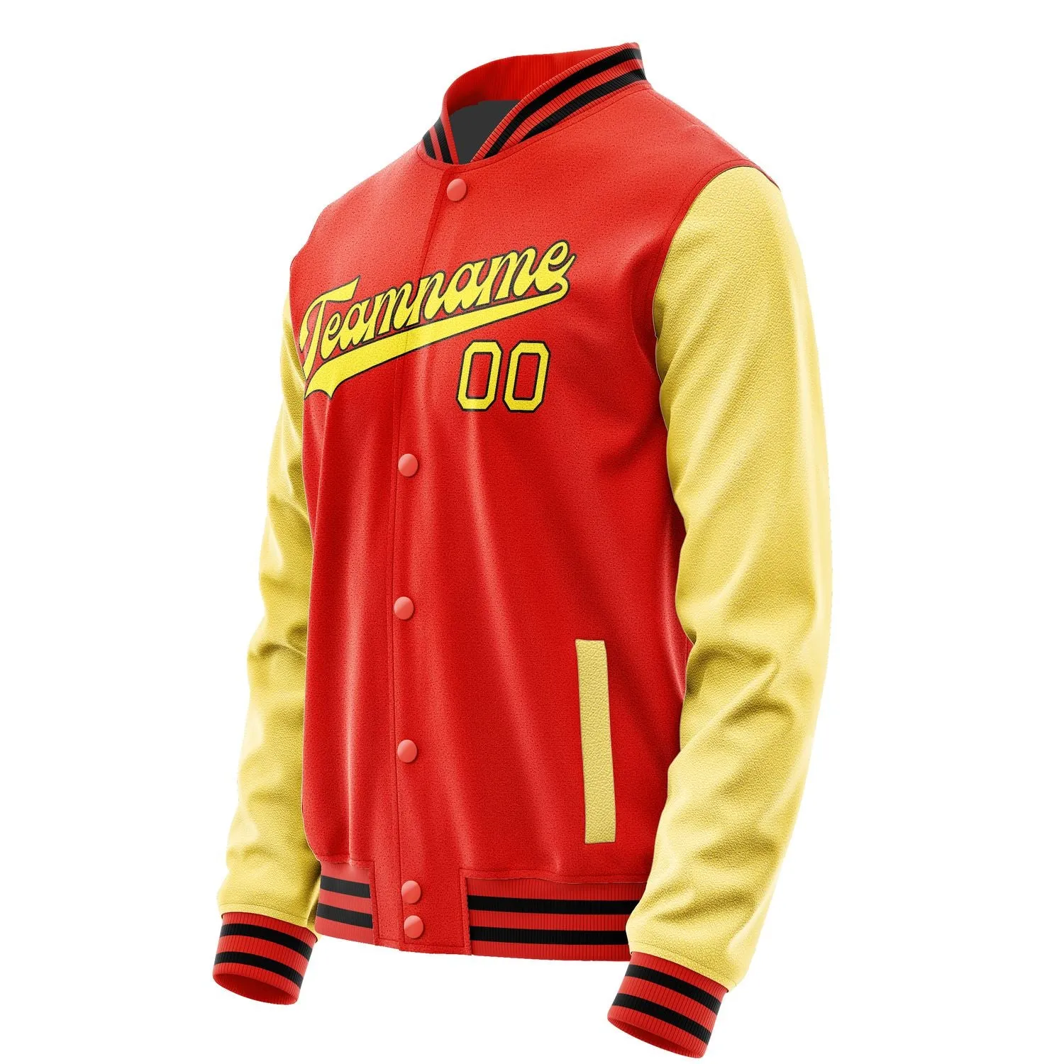 Custom Orange Red Light Yellow Jacket