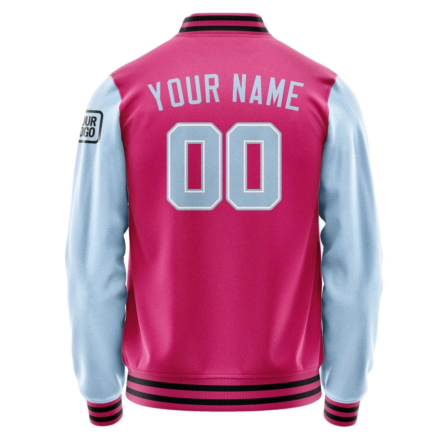Custom Pink Light Blue Jacket