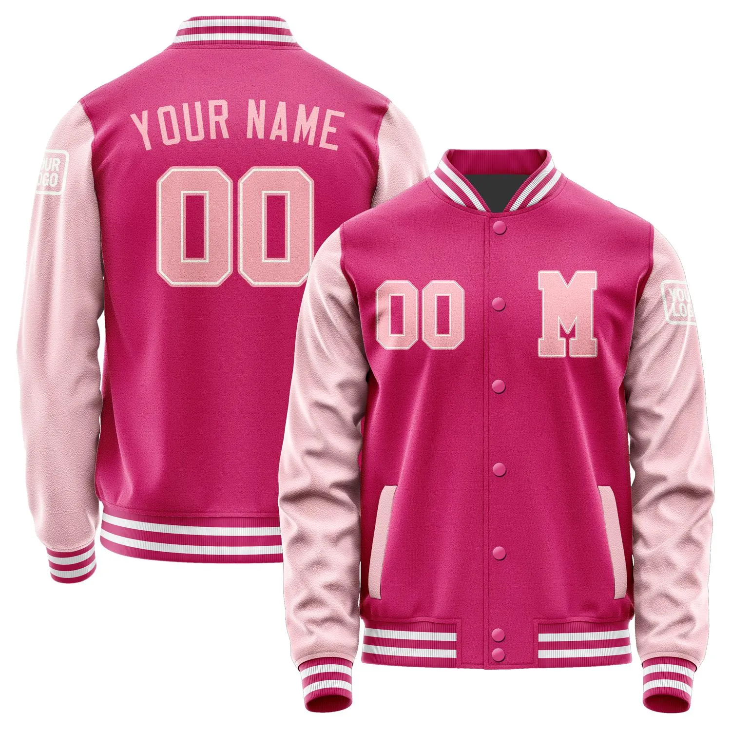 Custom Pink Light Pink Jacket