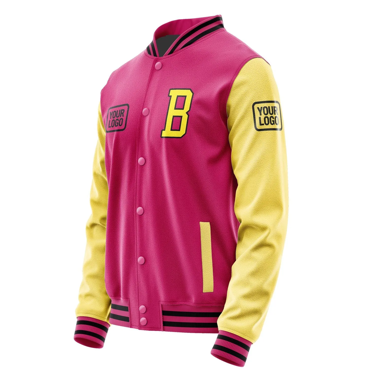 Custom Pink Light Yellow Jacket