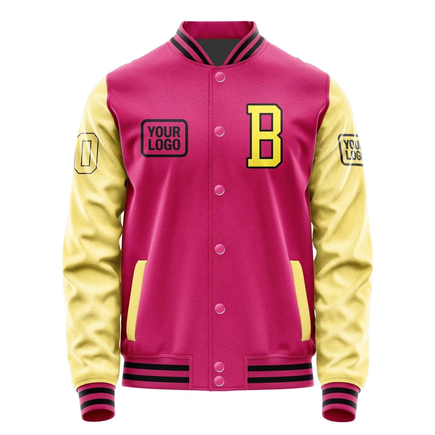 Custom Pink Light Yellow Jacket