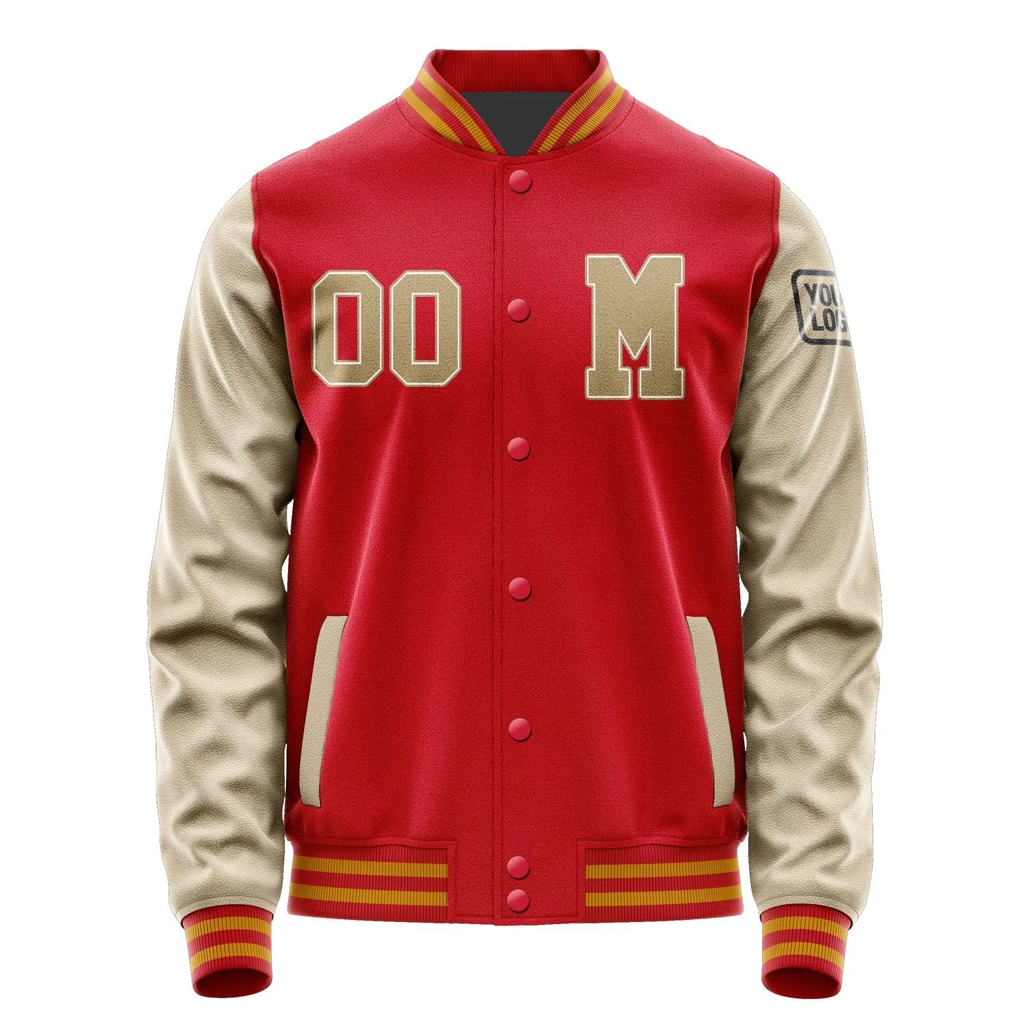 Custom Red Light Khaki Jacket
