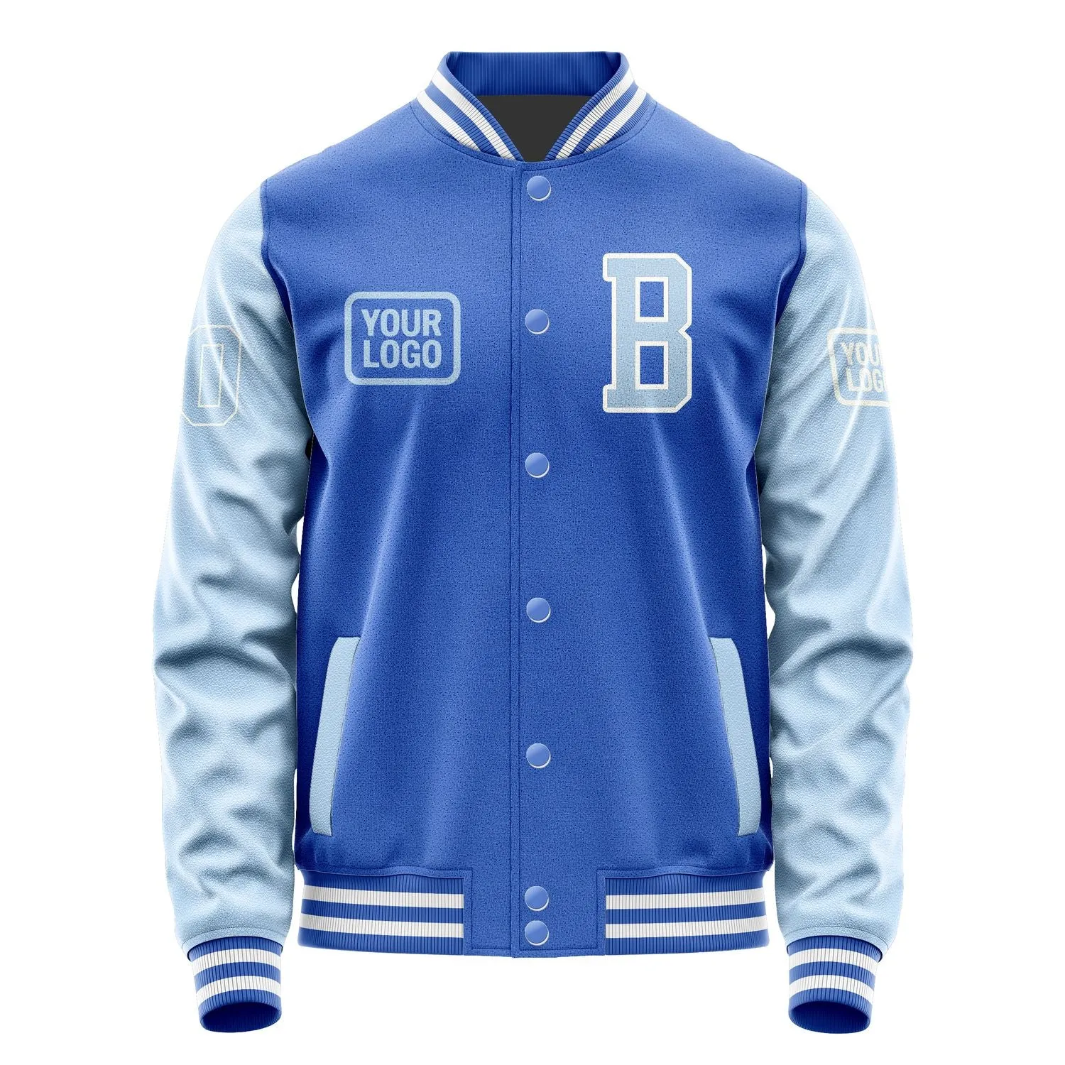 Custom Sky Blue Light Blue Jacket