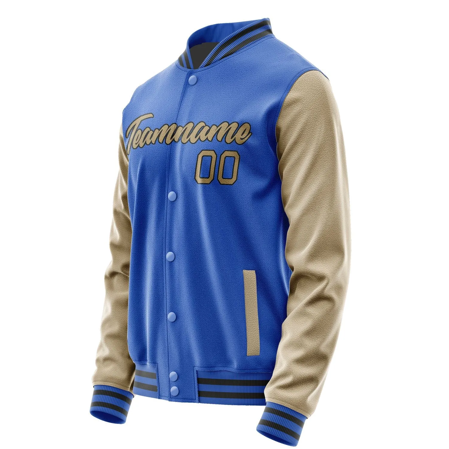 Custom Sky Blue Light Khaki Jacket