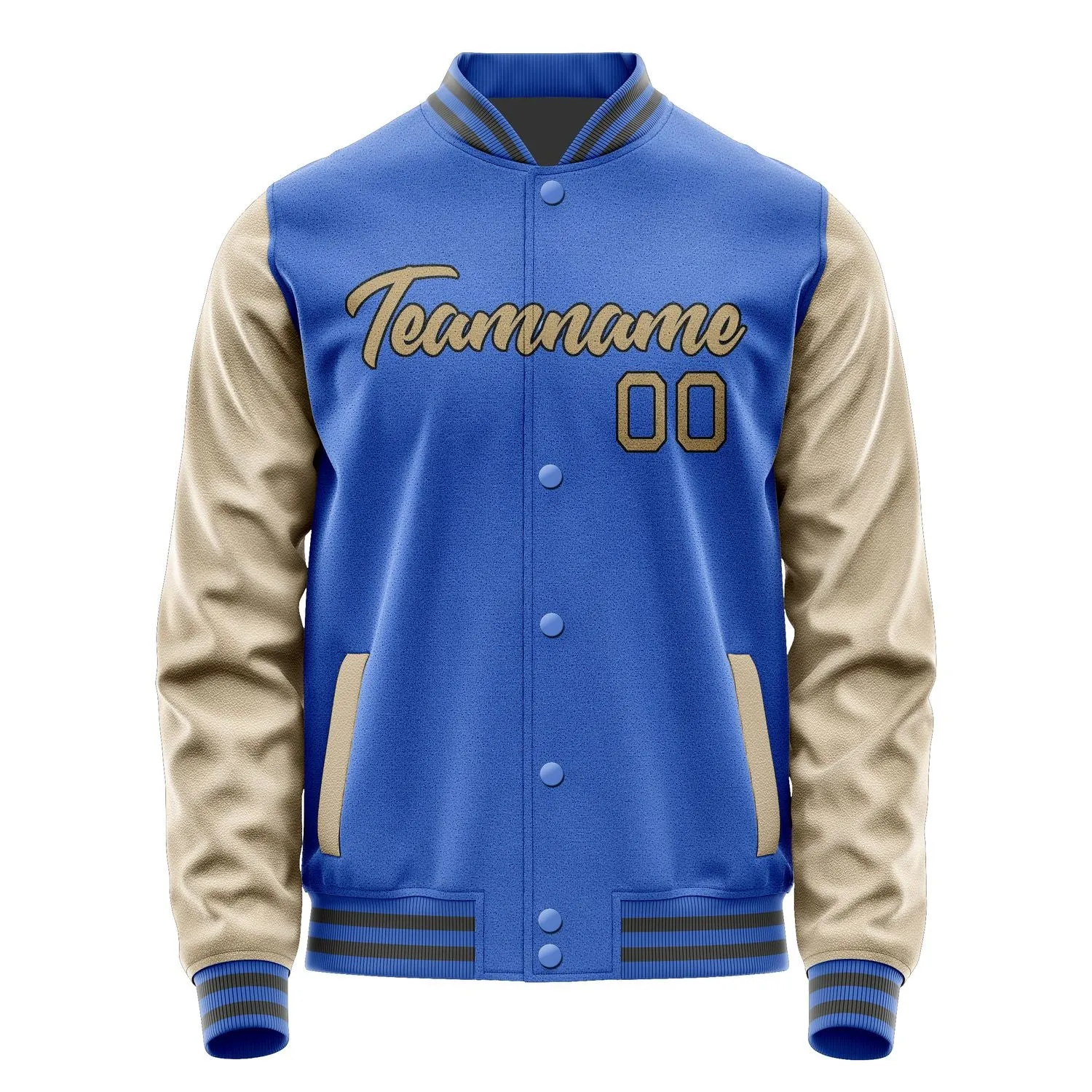 Custom Sky Blue Light Khaki Jacket