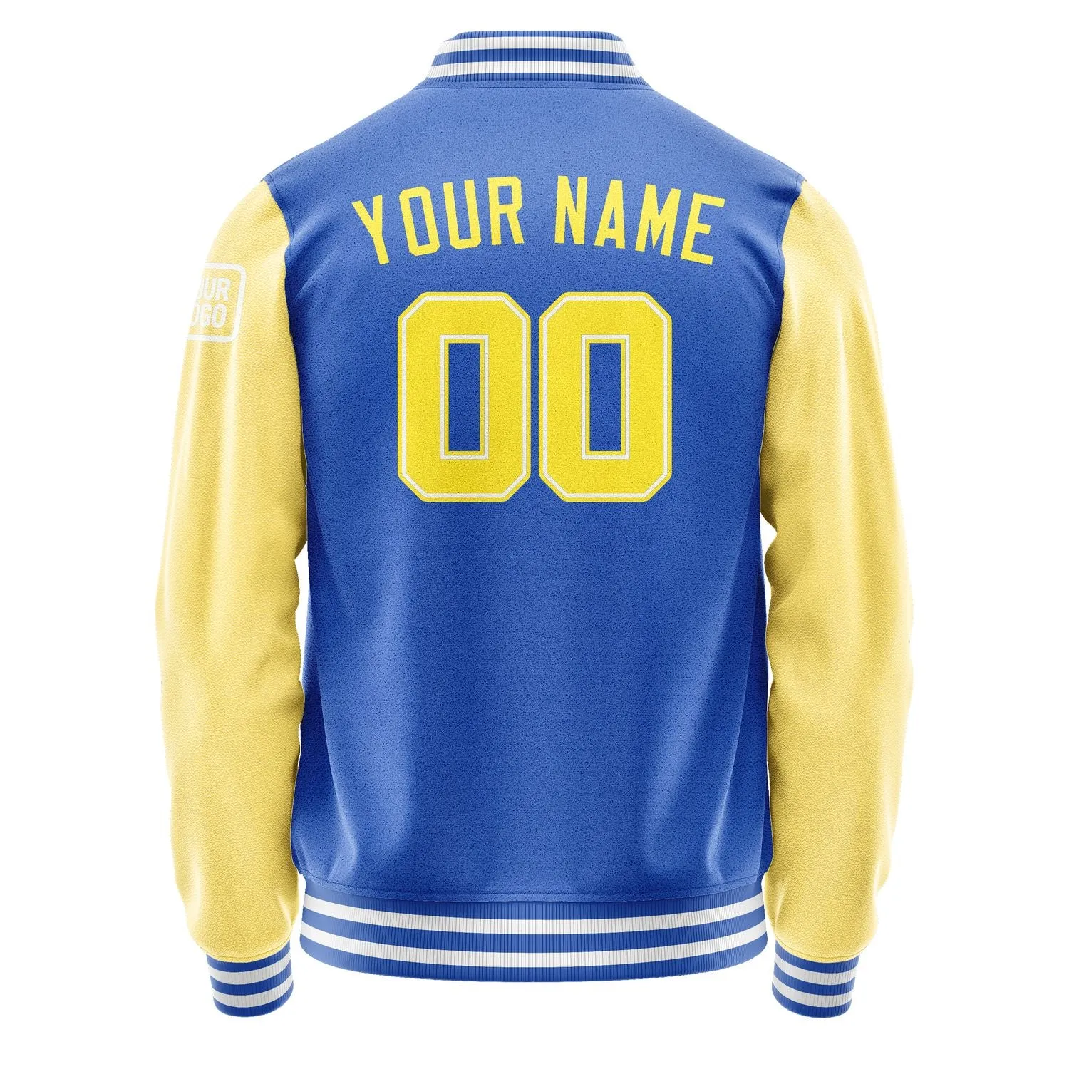 Custom Sky Blue Light Yellow Jacket