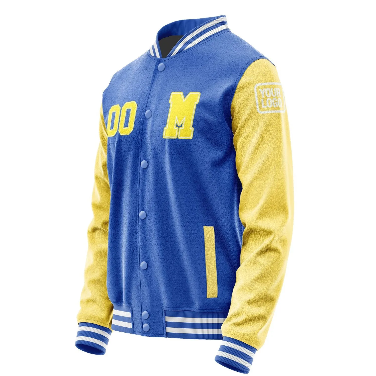 Custom Sky Blue Light Yellow Jacket