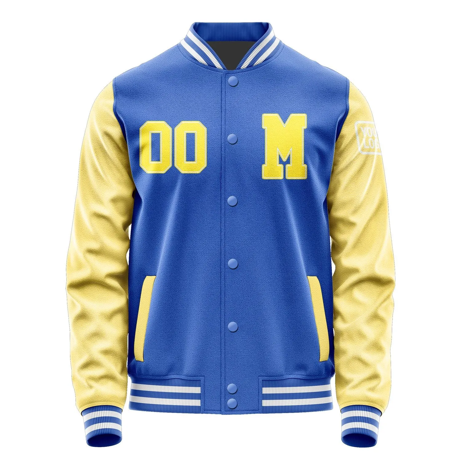 Custom Sky Blue Light Yellow Jacket