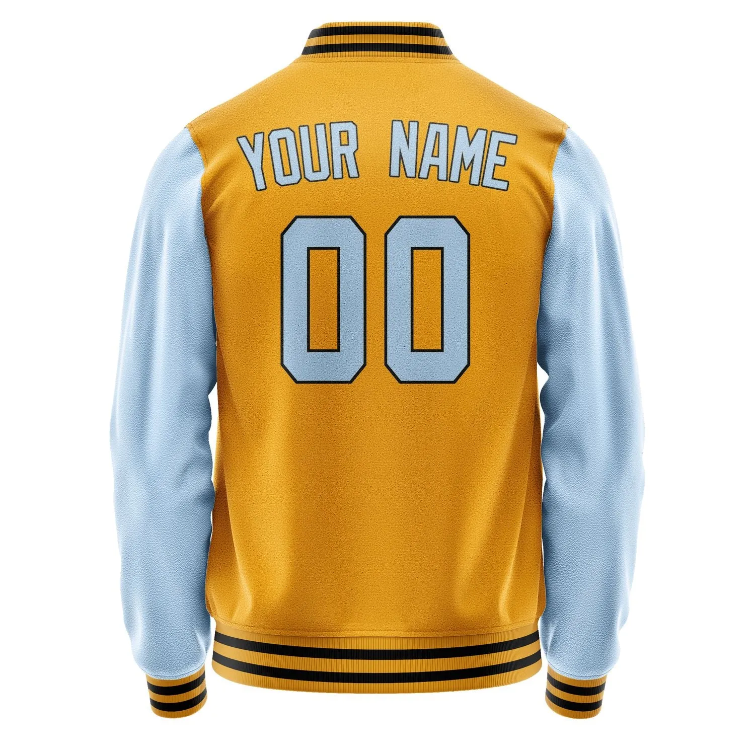 Custom Yellow Light Blue Jacket