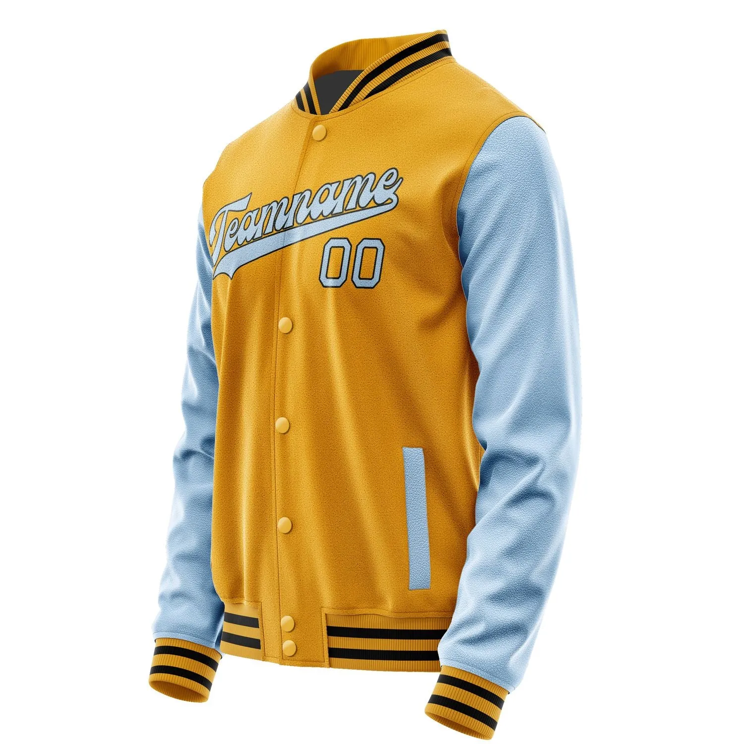 Custom Yellow Light Blue Jacket