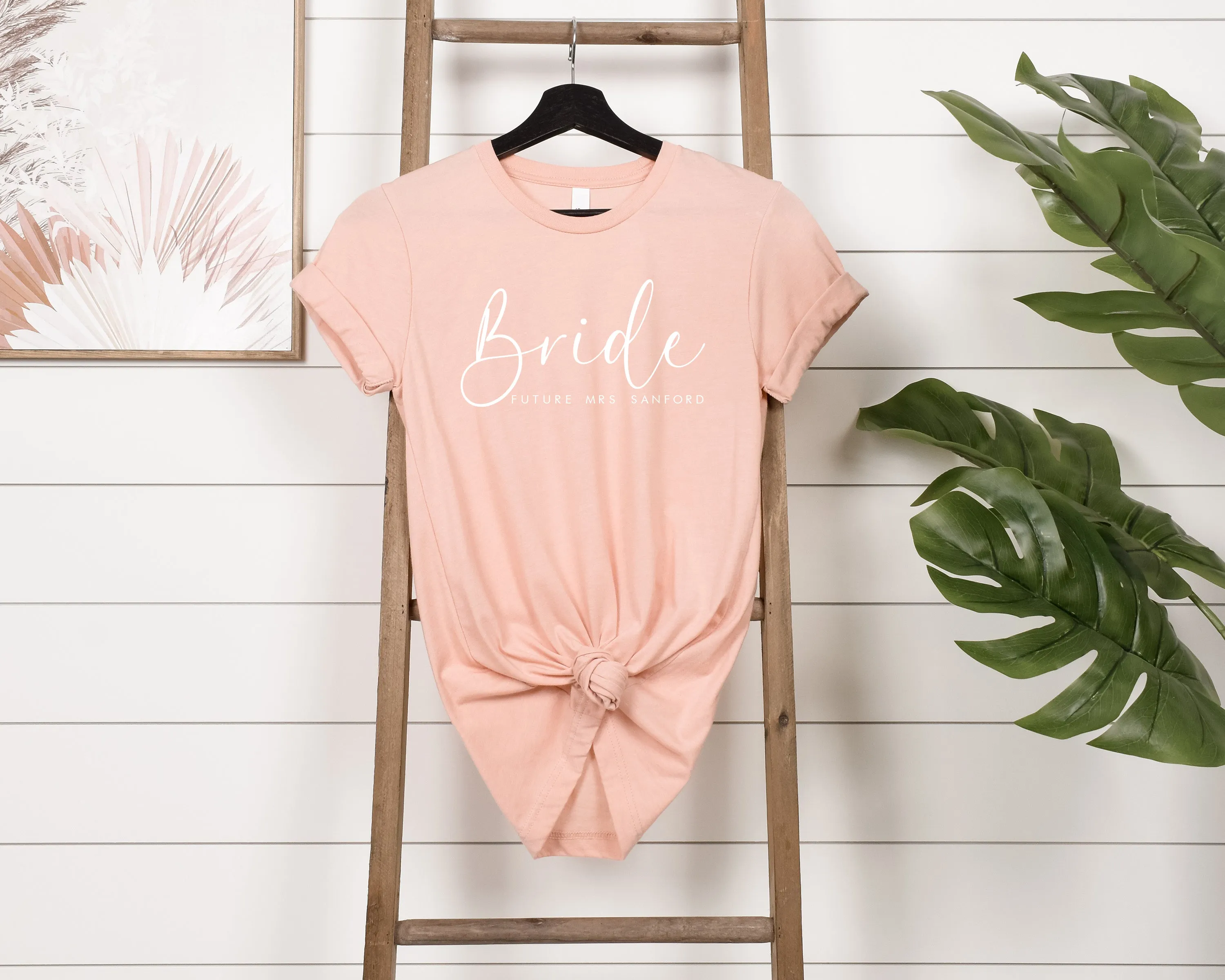 Cute Future Mrs T Shirt with Gold - Custom Made Personalised Engagement Present for Your Best Friend