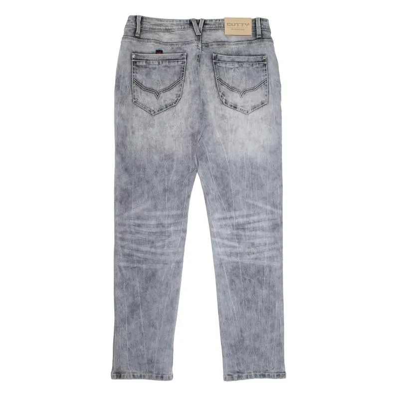 Cutty Harper Denim Mens Jeans - Grey