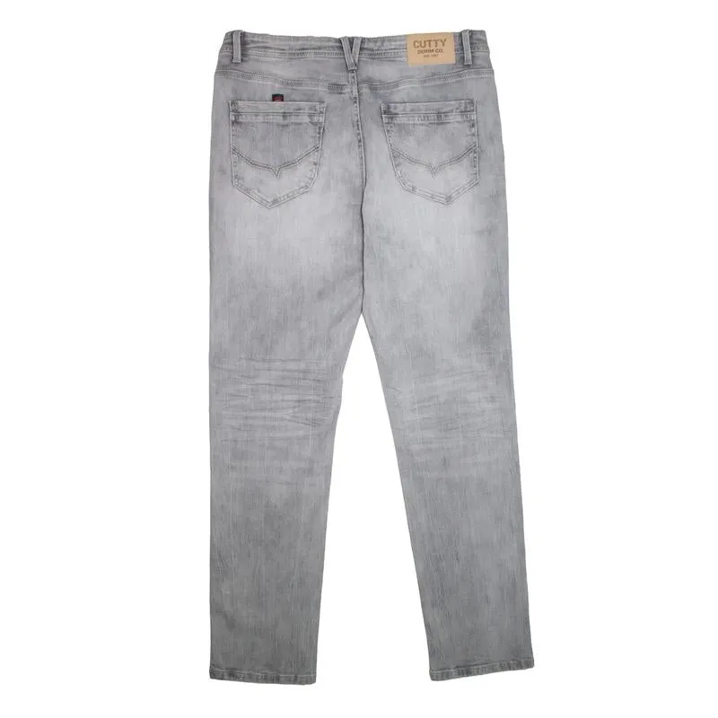 Cutty Harper Denim Mens Jeans - Grey